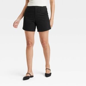A New Day Women's Classic Black Chino Shorts